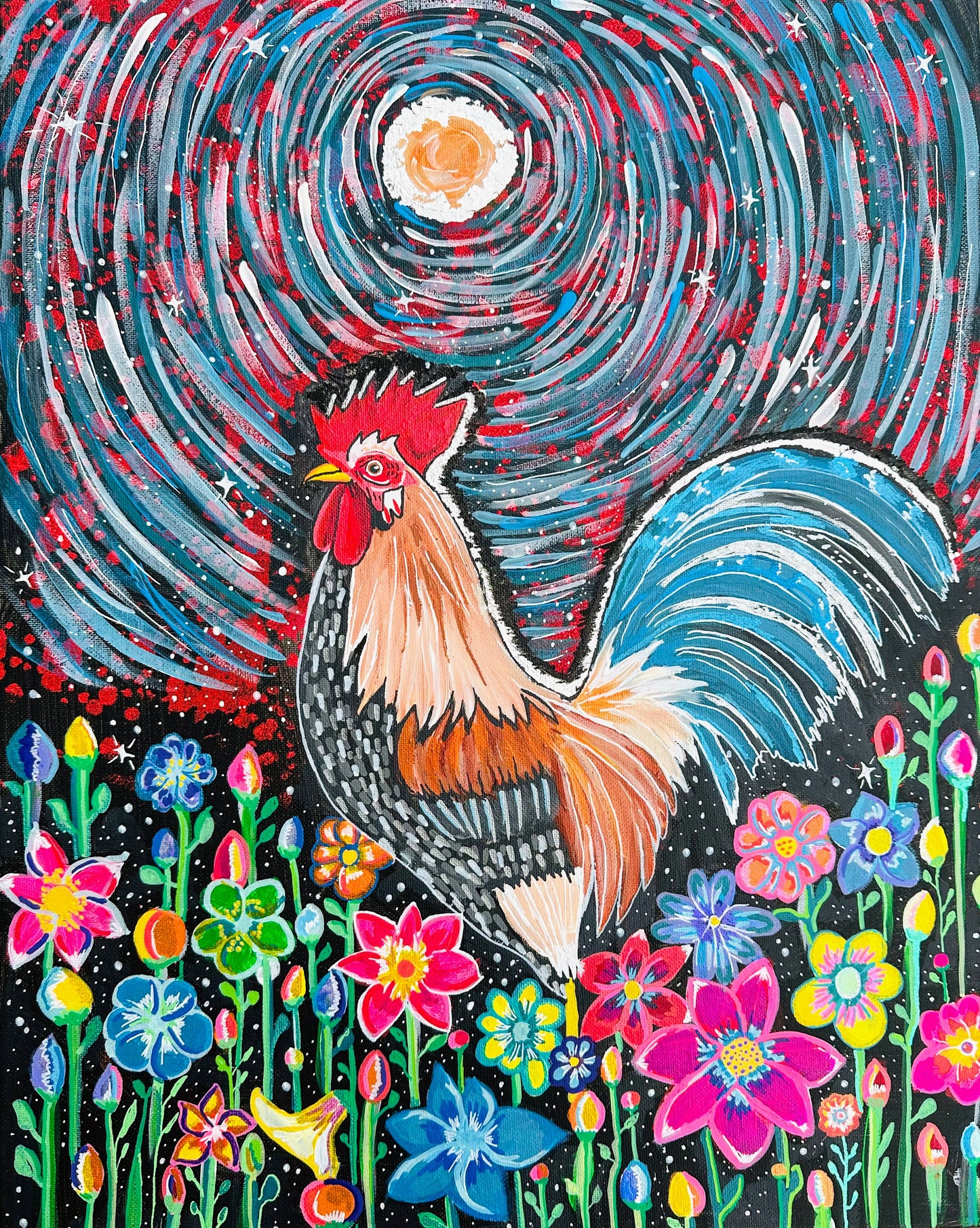 Starry Night Doodle Doo 8x10''